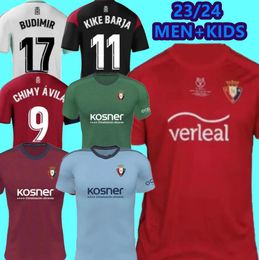 2023 2024 OSASUNA soccer jersey home DAVID GARCiA CHIMY aVILA CAMISETA EQUIPACIoN ADULTO 23 24 TORRES MONCAYOLA MANU R.TORRES home away 3rd Football shirt men kids Kit