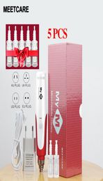 Professional Microneedle Pen Efoliate Shrink Pores Mesotherapy Auto Micro needle Dermapen with 5pc Cartridge4597512