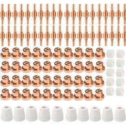 100pcs Cutter Tip Electrodes&nozzles Kit Consumable Accessories for PT31 Cut 30 40 50 Plasma Cutting Torch LG-40