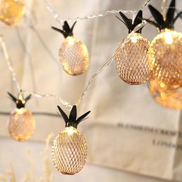 Christmas Decorations 1M Retro Pineapple LED Fruit String Light Lantern Flashing Lights Bedroom Home Decoration