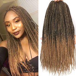 Box Braid Crochet Hair 24inch Synthetic Coloured Box Braided Hair Extensions For Women Straight Braids Afro Braids Heat Resistant Fibre