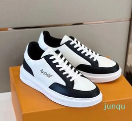 New Beverly Hills Sneakers Designer Casual Shoes Men Calf Leather Trainers Rubber Platform