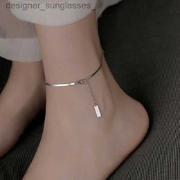 Anklets Simple Anklet Silver Color Knife Pendant on the leg Anklet Summer Beach Bracelets Barefoot Foot 23.5cm(9 2/8") long 1 PieceL231116