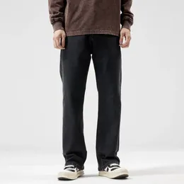 Men's Jeans Black For Men 2023 Autumn Fashion Brand Handsome Versatile Slim Wide Leg Straight Cargo Pants