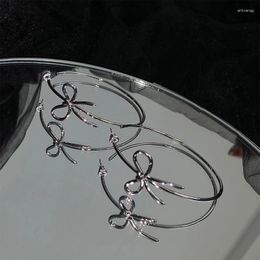 Hoop Earrings Bowknot Earring Alloy Material Ear Jewellery Gift For Girls Woman