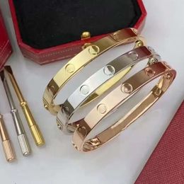 designer Bracelet titanium Luxury men's and women's 18K rose gold fashion popular do not fade color bracelet trend stainless steel accessories63