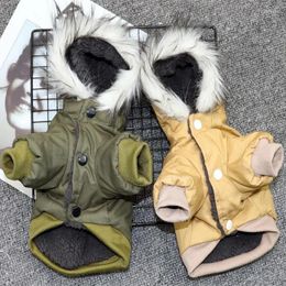 Dog Apparel Double Clothes Winter Puppy Pet Coat Jacket Small Medium Thicken Warm Hoodie Chihuahua Yorkies Pets Clothing