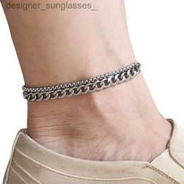 Anklets Stainless Steel Anklets For Women Beach Foot Jewellery Leg Chain Ankle Bracelets Men or Women Holiday Accessories 2019 NewL231116