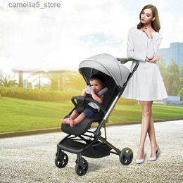 Strollers# The Lightweight Stroller High Landscape Baby Carriage Sit and Lie Children's cart Stroller with adjustable seat and foot rest Q231116