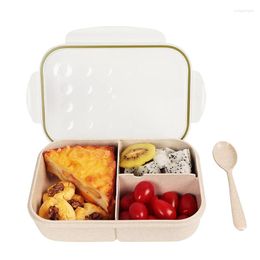 Dinnerware Sets Leak Proof Bento Box Eco-Friendly Lunch Container For Adults Kids Wheat Straw Microwavable Lunchbox