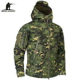 Men's Jackets Mege Brand Clothing Autumn Men's Military Camouflage Fleece Jacket Army Tactical Clothing Multicam Male Camouflage Windbreakers 231116