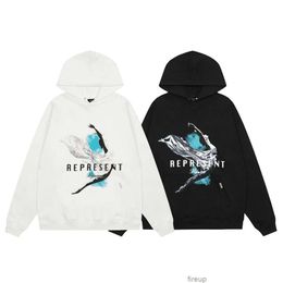 Sweatshirts Mens Womens Designer Hoodies Fashion Streetwear Represents High Street Fashion Br Hoodie Rep Abstract Dancer Girl Print Mens Womens Loose Hooded Sweat