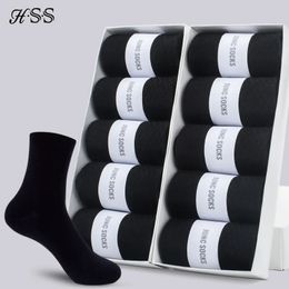 Mens Socks HSS Brand Mens Cotton Socks Style Black Business Men Socks Soft Breathable Summer Winter for Male Socks Plus Size 6.514 231116