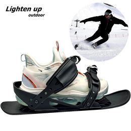 Sledding Lighten up Outdoor Skiing Mini Sled Snow Board Ski Boots Ski Shoes Combine with Storage Bag 231116