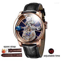 Wristwatches 2023 Design of the Celestial Body Series "sky" Watch Man 360 Degree Transparent Shell PINDU Men Quartz Wat 721