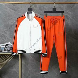 24SS designer set mens tracksuits men letter print zipper Streetwear Windbreaker tracksuit luxury Running sport suit man sportsuit breathable orange sport suits