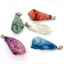 Pendant Necklaces Natural Stone Crystal Irregular Quartz Pendants Charms For DIY Necklace Earrings Jewellery Making Supplies Accessories