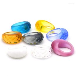 Wedding Rings RS Glass Facted Women's Ring Thumb Ringen Leaf Shape Fashion Jewelry Men Fine
