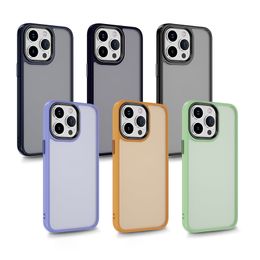 iPhone 15 14 13 Pro Max Phone Case for Apple 12 Plus Matte Skin-friendly Corner-cushioned Colourful Individual Metal Button Strap Hole Coque Fundas Mobile Back Cover