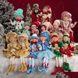 Christmas Decorations Christmas Decorations Elf Bendable Ees 19.6In Ornaments Magical Genie Boys And Girls 2 Pcs Set 231010 Drop Deliv Dhzba