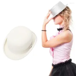 Berets Wool Fedora Western Short Brim Hat For Women Men Po Props Unisex Wear