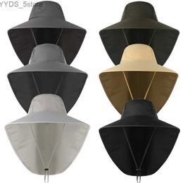 Wide Brim Hats Bucket Hats Wide Brim Bucket Hat with Neck Cover Quick Dry Large Brim Fishing Hat Outdoor Sports Jungle Hiking Hat Men Fishermen Sun Hat Cap YQ231116