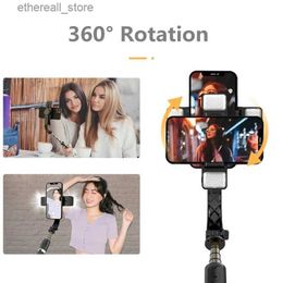 Stabilizers 1-Axis Q08D Handheld Gimbal Stabilizer Record Tripod for iOS Android Vlog/Live/Video Q231116