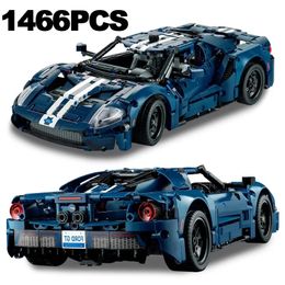 Blocks Technical MOC 42154 Forded GT Muscle Sports Car Building Block Model Racing Vehicle Assemble Toy Bricks for Kids Adult Gift 231115