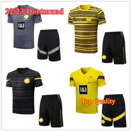 2023 Dortmund Men Tracksuits shorts sleeves Sweatshirt Football shirt 22/23 Dortmund HALLER chandal futbol Training suit survetement maillot de foot