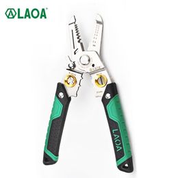 Pliers LAOA 7 In 1 Wire Stripper Iron Copper Cutter Cable Crimping Clamper Splitting Winding Electrician Tool 230414