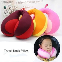 Pillows Baby Pillow Newborns Travel Neck Pillow U-Shape For Car Headrest Air Cushion Children Car Seat Head Support Baby AccessoriesL231116