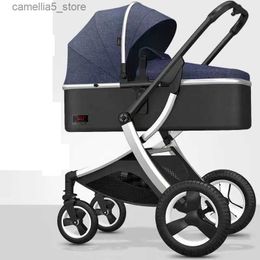 Strollers# Lightweight Luxury Baby Stroller 2 in 1 Portable High Landscape Reversible Stroller Hot Mom Pink Stroller Travel Pram baby car Q231116