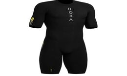 ROKA Back zipper Mens Cycling Skinsuit Triathlon Trisuit Short Sleeve Speedsuit Maillot Ciclismo Running Clothing 2206204516269
