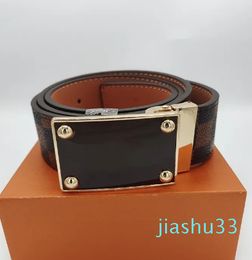 Men Top Quality Fashion Classic Womens Mens Casual Letter Smooth Buckle Belt Width 3.6CM with box