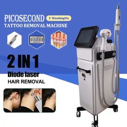 Non-invasive Painless Hair Remove Tattoo Washing Device Diode + Pico Laser Skin Complexion Improving Freckle Acne Dispelling Brightening Salon