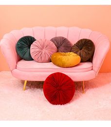 Pillow Handcrafted Round Throw Chair Couch Pumpkin Velvet Floor For Bed Car Decoration