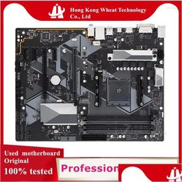 Motherboards Amd B450 Prime B450-Plus Motherboard Used Original Socket Am4 Ddr4 128Gb M.2 Nvme Usb3.0 Sata3 Desktop Mainboard Drop Del Dhxfv