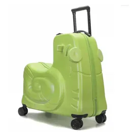 Suitcases Can Sit Children Trolley Trunk Riding Suitcase Cartoon 24 Inches Ride Baby Trailer Luggage Travel Case School Bag Gift
