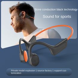 Cross-Border New Arrival Bone Conduction Earphone Non in-Ear Ear-Mounted Sports Waterproof Swimming Headset Bluetooth 5.3