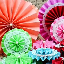 Decorative Flowers 10pcs/lot 6"(15cm)Tissue Paper Fan Flower For Mariage Casamento Birthday Party Decoration Three Layer Craft DIY Home