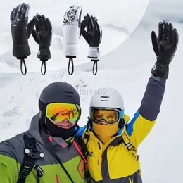 Ski Gloves Winter Warm Ski Gloves Touch Screen Fleece Snowboard Ultralight Waterproof Thermal Snow Gloves Touchscreen Mitten Women Men zln231116