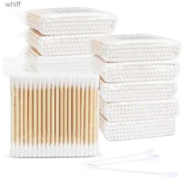 Cotton Swab Cotton Swabs Wooden Cotton Sticks 500(5 Packs) 100% Cotton Double-Tipped Cotton Bud Great for Makeup Personal Baby and Pet CareL231116