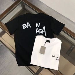 Designer Mens T-shirt Black White Letter Brand Pure Cotton Breathable Slim Casual Shirt Street the Same Men Women Top Quality 3xl