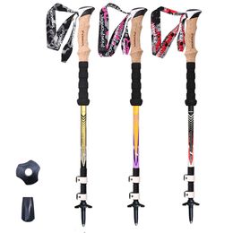 Ski Poles Pioneer Carbon Fibre Trekking Poles Ultralight Folding Hiking Stick Collapsible Walking Nordic Camping Equipment Ski Pole 231116