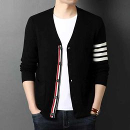 Men's Sweaters Top Grade New Spring Winter Brand Fashion Knitted Men Cardigan Sweater Black Korean Casual Coats Jacket Mens Clothing 3XL-S J231116