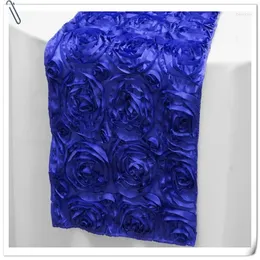 Table Runner 20pcs 3D Rosette Embrodiery Runners 30x275cm For Weddings &Party &Banquet Decoration