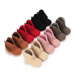 First Walkers Baby Toddler Shoes 0-1 Year Old Girls Soft-soled Winter Snow Boots Tassel Infant