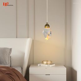 Pendant Lamps HD Luxury Lights For Dining Living Room Bedroom Bedside Kitchen Cafe Bar Indoor Decor LED Crystal Hanging Ceiling