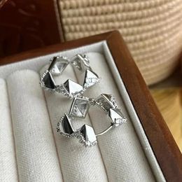 Hoop Earrings Timeless Wonder Fancy Zircon Geo Pyramid For Women Designer Jewellery Gift Goth Runway Top Luxury Brincos Cute 4233