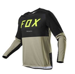 2023 Men's T-Shirts Enduro MTB Cycling Sleeve Cycling Jersey Downhill Shirt Camiseta Motocross T-shirt Mx Mountain Bike Clothing FOX teleyi jersey Q22